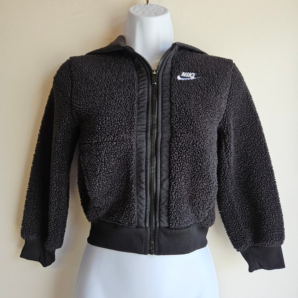 Nike Black Fleece Hooded‎ Sweater Size XS Y2K Casual 90's